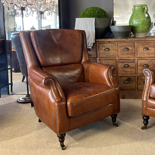 Stanwick Leather Armchair - Brown