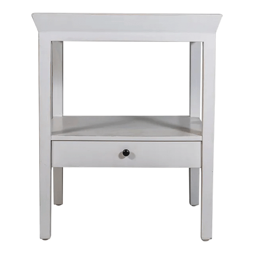 San Diego White Bedside Table