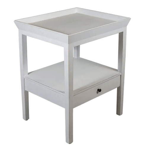 San Diego White Bedside Table