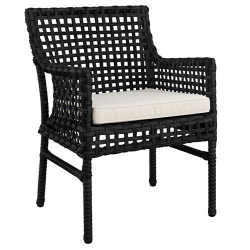 Artwood Santa Monica Outdoor Dining Chair - Classic Black