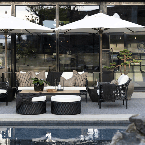 Artwood Santa Monica Outdoor 3 Seater Sofa - Classic Black