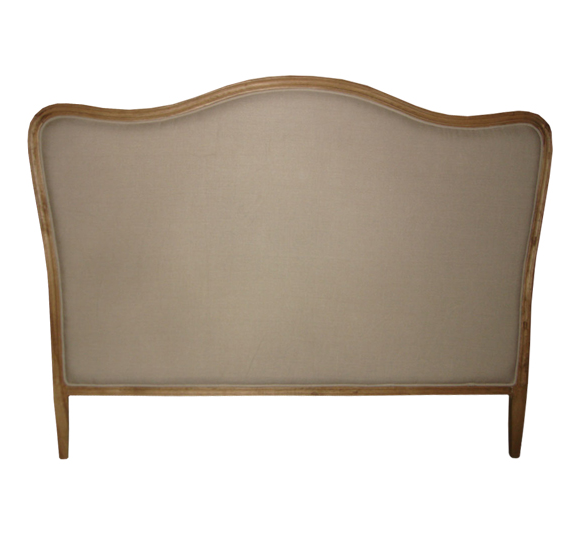 Scalloped Edge Natural Oak & Linen Headboard