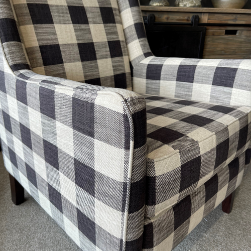 Sherwood Armchair - Made in NZ - Black Check