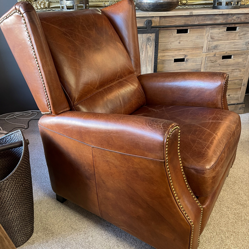 Stamford Leather Recliner Chair - Aged Brown