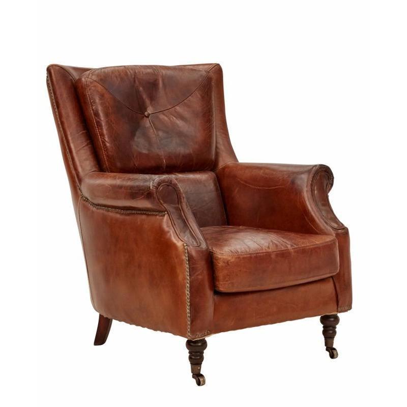 Stanwick Leather Armchair - Brown