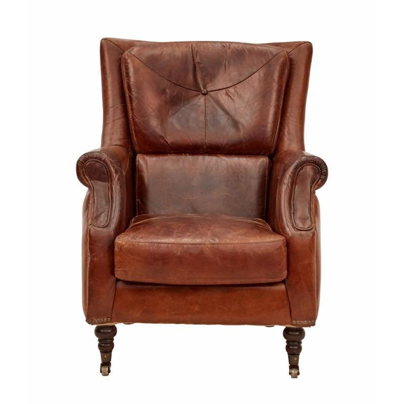 Stanwick Leather Armchair - Brown