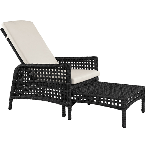 Artwood Tampa Outdoor Lounger - Classic Black