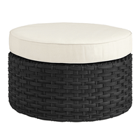 Artwood Toledo Outdoor Ottoman - Classic Black