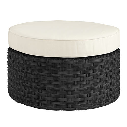 Artwood Toledo Outdoor Ottoman - Classic Black