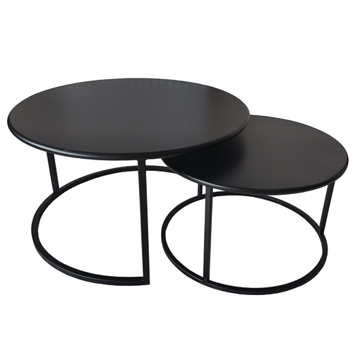 Trang Black Nest of 2 Coffee Tables