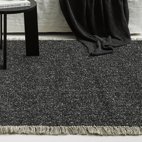 Baya Ulster Floor Rug - Black/Natural - 250 x 350cm