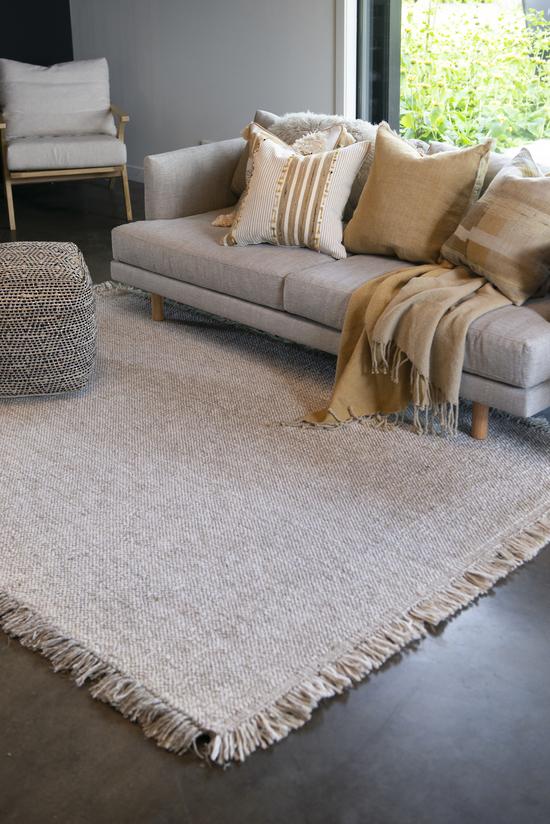 Ulster Floor Rug - White/Natural - 200 x 300cm