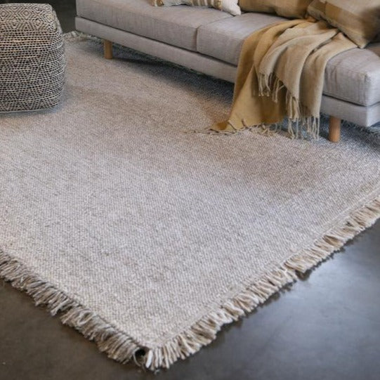 Ulster Floor Rug - White/Natural - 250 x 350cm
