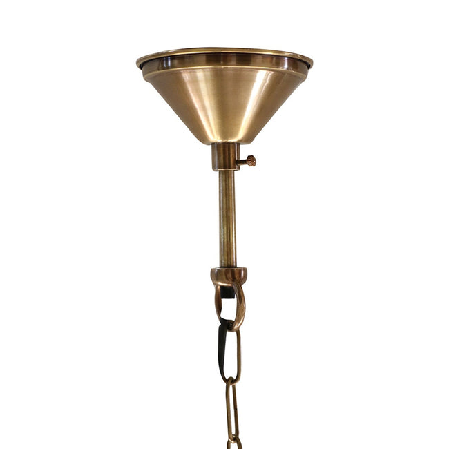 Vitrene Brass Glass Hanging Light - Medium