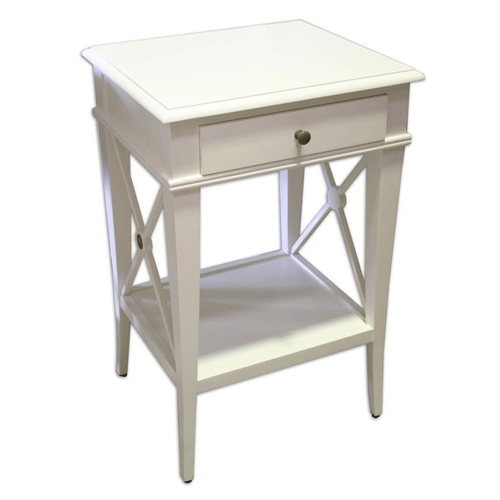 Vivian White Bedside Table