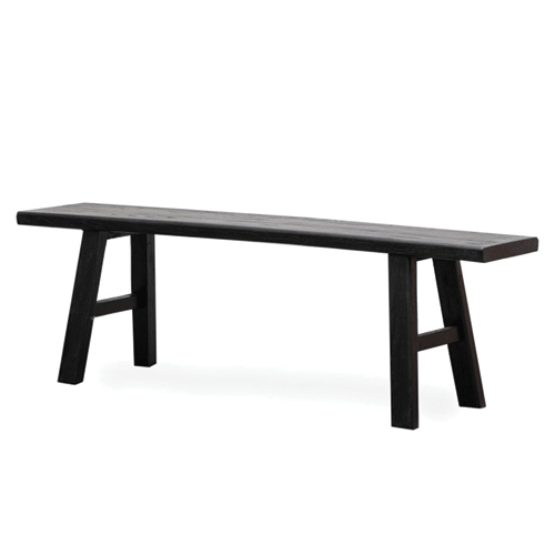 Pavia Salvaged Elm Bench - 1500 - Black