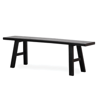 Pavia Salvaged Elm Bench - 1500 - Black