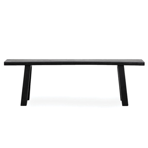 Pavia Salvaged Elm Bench - 1500 - Black