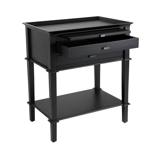 Weatherley Bedside Table - Black