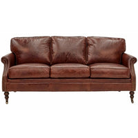 Wiltshire Leather 3 Seater Sofa - Aged Brown