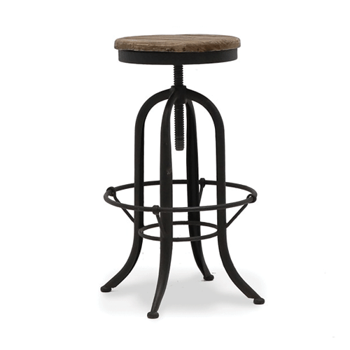 Cleo Wind Up Stool - Rustic