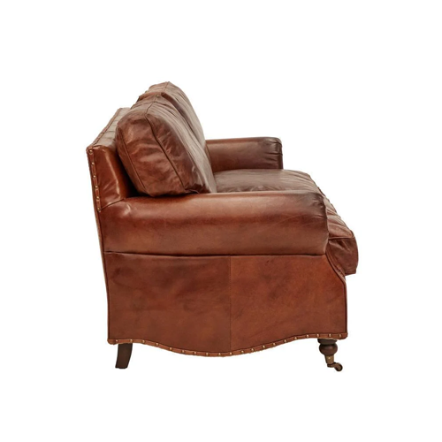 Winslow Leather 3 Seater Sofa - Aged Brown