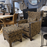 Zany Occasional Armchair with Lumbar Cushion & Ottoman