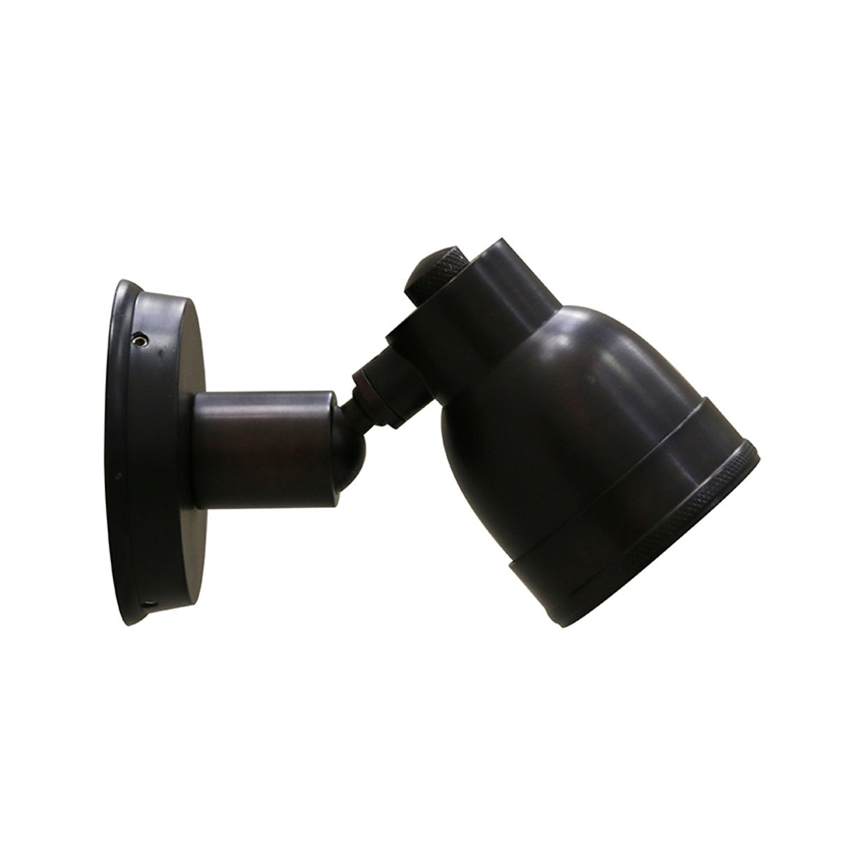 Outdoor IP54 Wall Mounted Brass Spotlight - Dark Bronze Finish