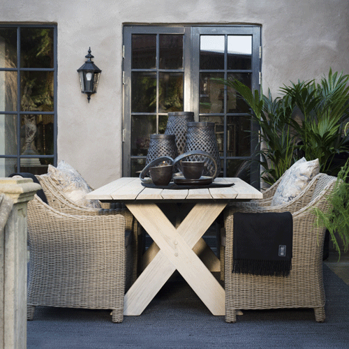 artwood cross outdoor dining table