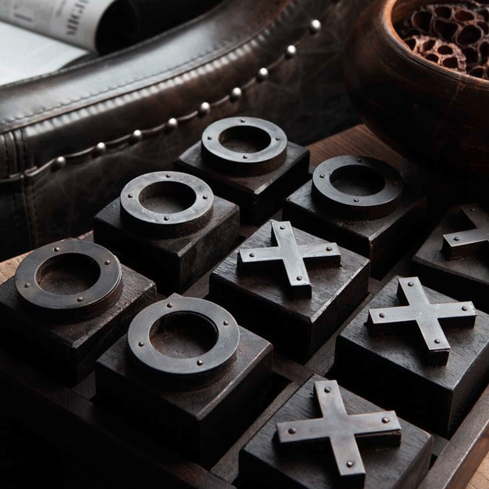 Artwood Noughts and Crosses - Antique