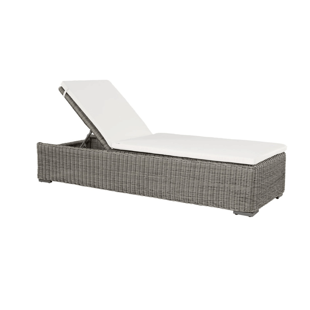 artwood orlando sun lounger outdoor white cushions