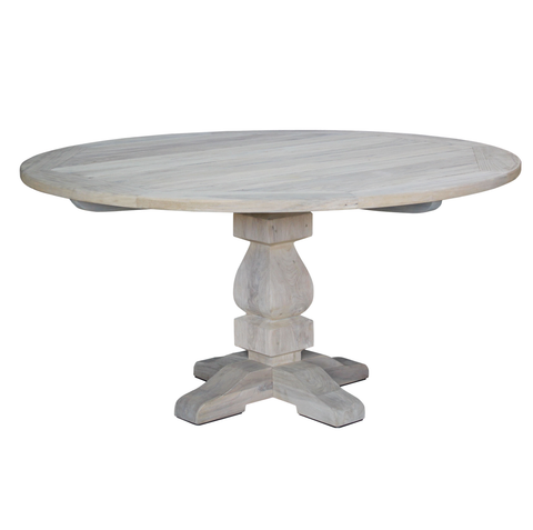 Concrete Outdoor Side Table - White
