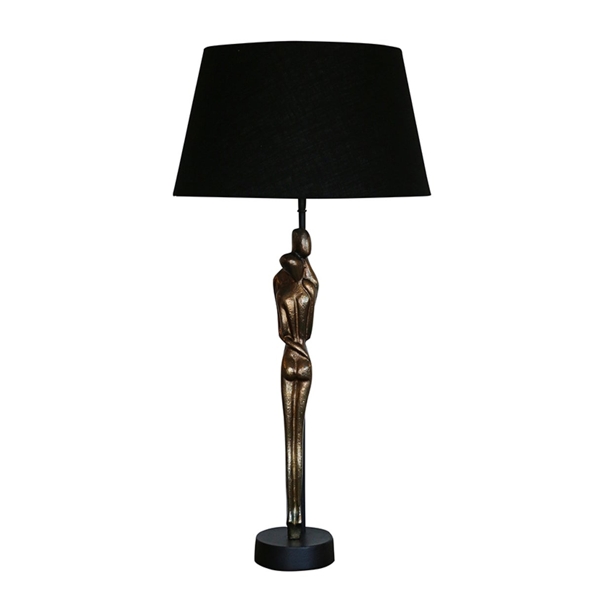 Amore Lamp and Shade in Antique Brass Finish