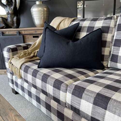 Bellamy 2.5 Seater Sofa - Check Fabric - NZ Made