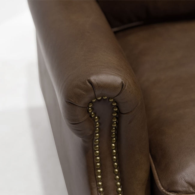 Brunswick Leather Armchair - Nutmeg