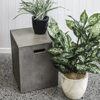 Concrete Rectangle Side Table/Stool - Grey