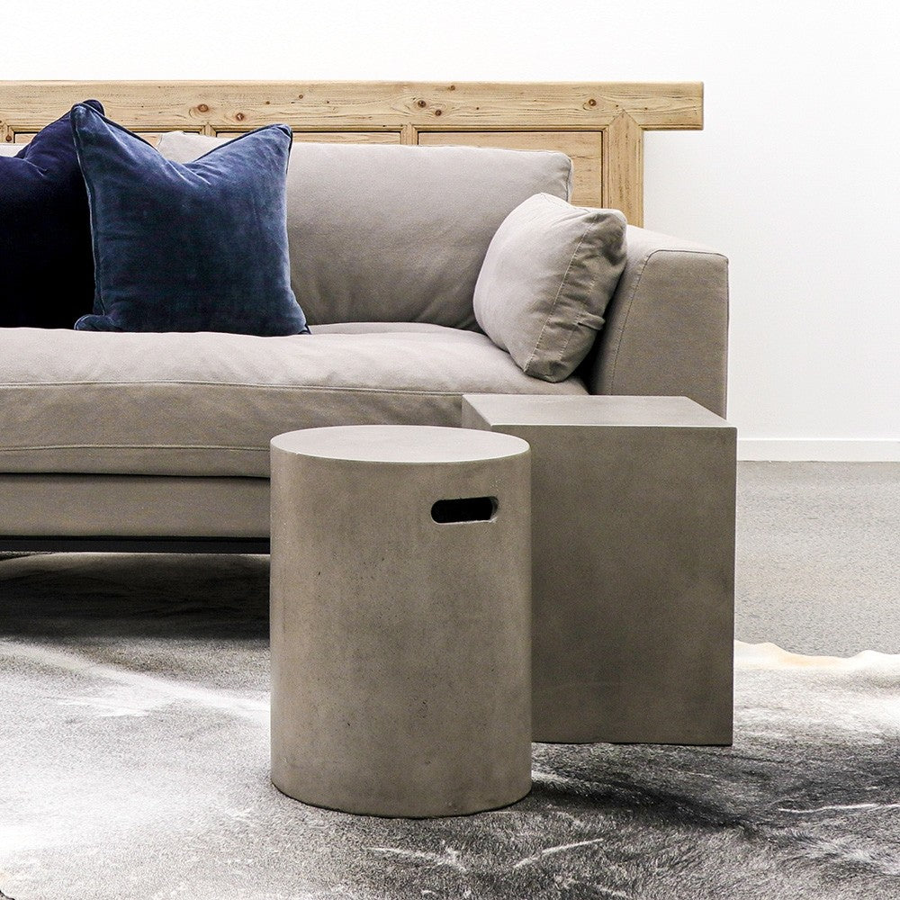 Concrete Rectangle Side Table/Stool - Grey