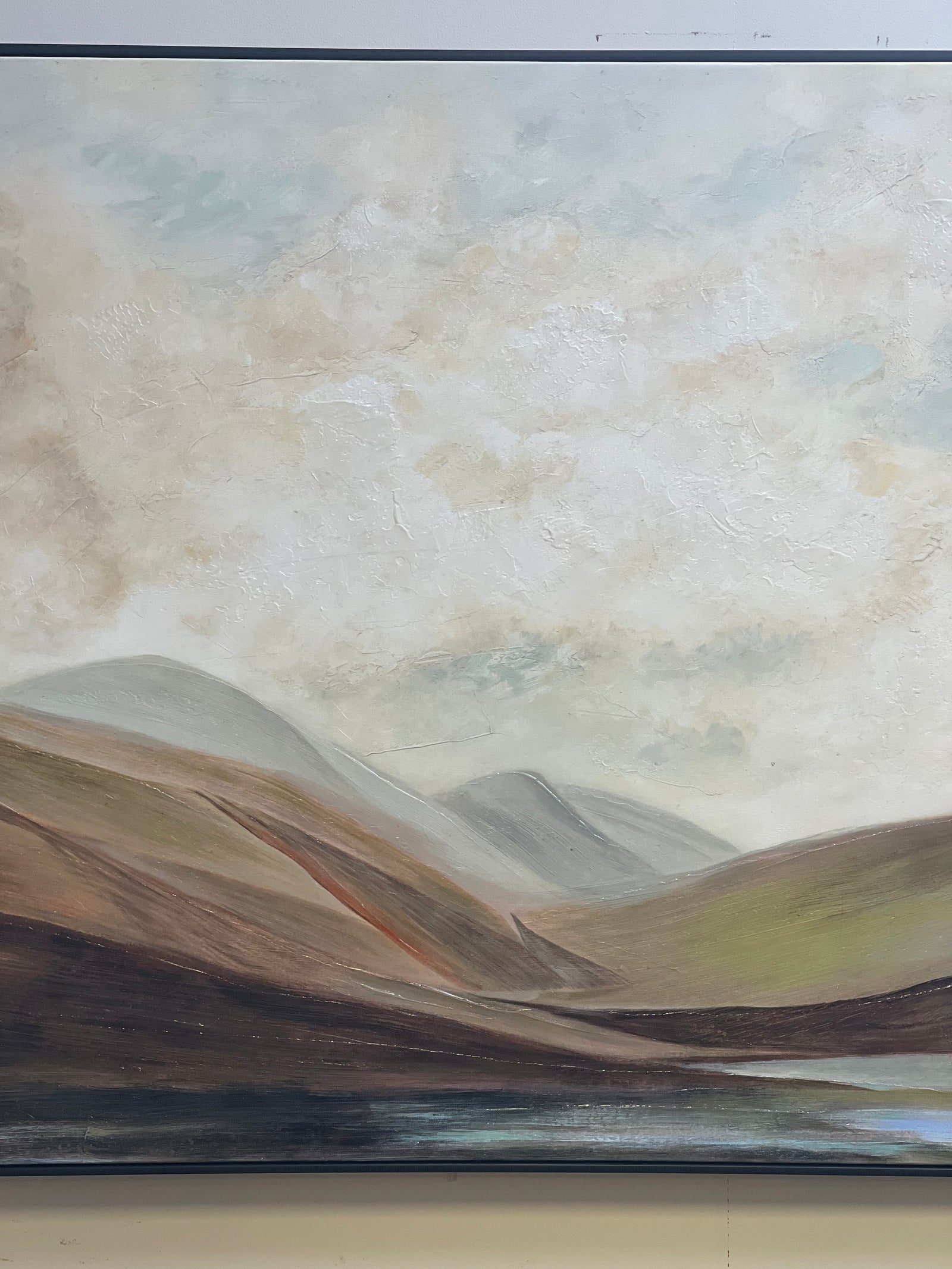Neutral Fields Textured Art Print on Canvas