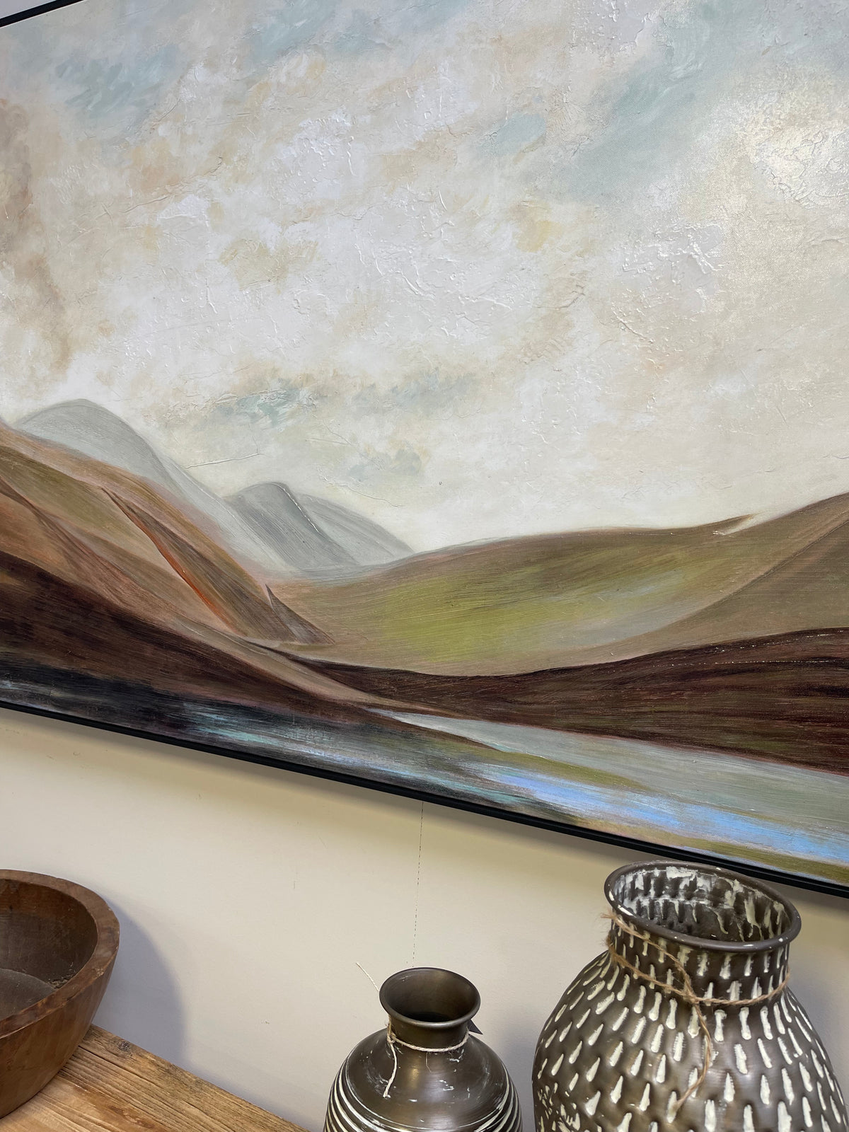 Neutral Fields Framed Canvas Wall Art