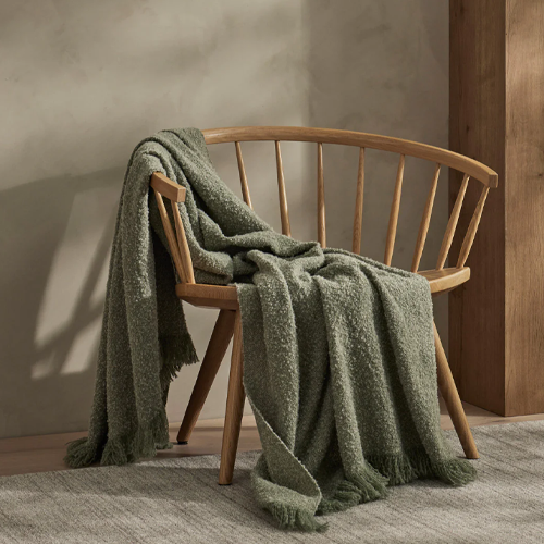 Clive NZ Wool Throw - Spruce - Made in NZ
