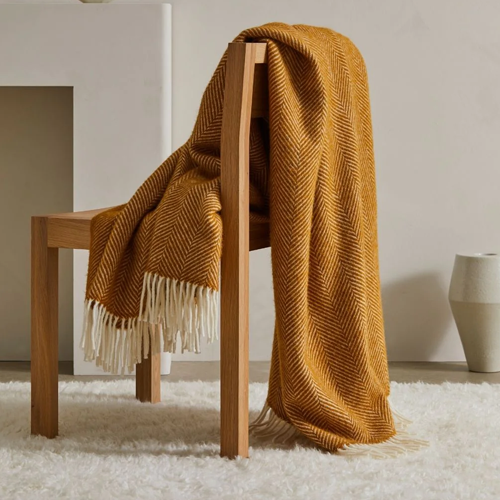 Magnus 100% Wool Throw - Amber