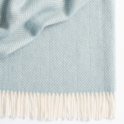 Magnus 100% Wool Throw - Duck Egg