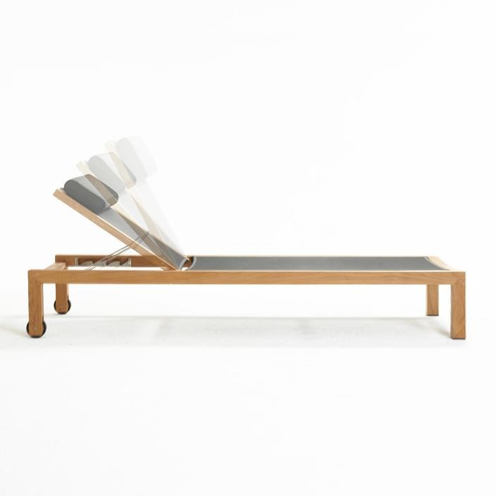 Devon Mokaui Outdoor Sun Lounger - Ebony